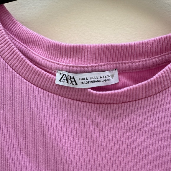 Zara Pink Ruffle Detail Tank Top - Picture 2 of 3